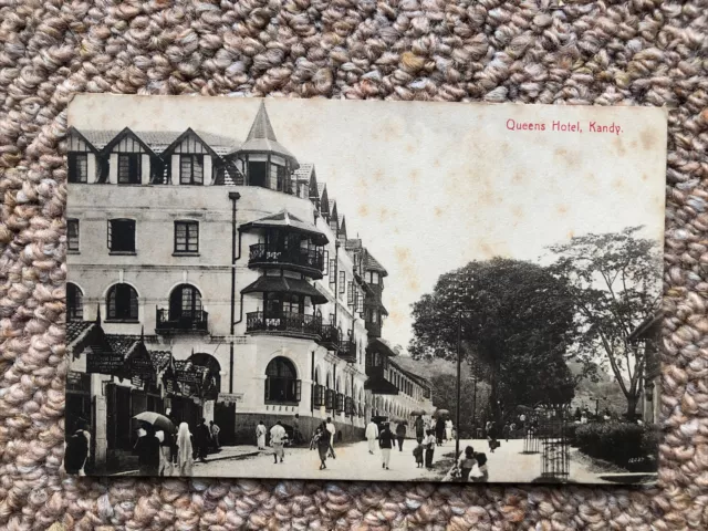 Vintage Postcard Queens Hotel Kandy Ceylon (now Sri Lanka)