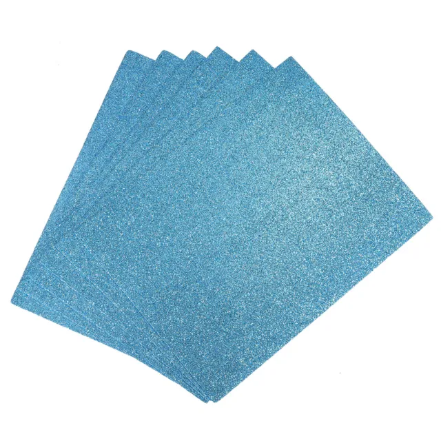 EVA Foam Sheets Glitter Sky Blue 10.8 Inch x 8.5 Inch 2mm Thick Craft Foam 20Pcs