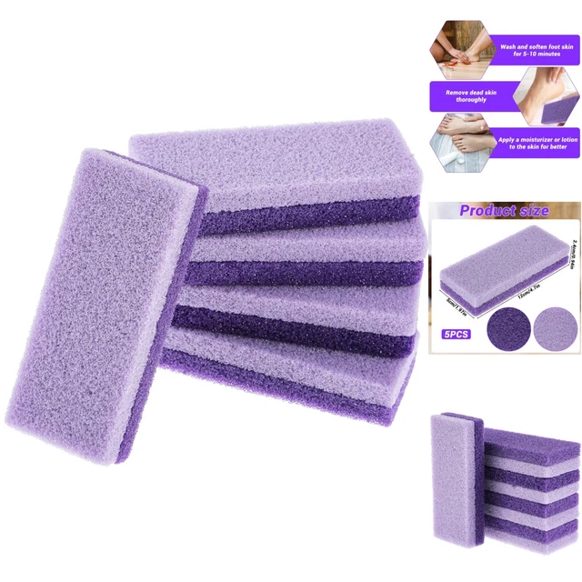 40 Stück Bimsstein-Pads Für Füße – Einweg, Hornhautentferner, Ca. 8 Cm, Lila
