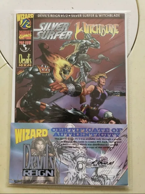 DEVIL'S REIGN 1/2: SILVER SURFER/WITCHBLADE #1/2 NM limited EDITION 1997 Rare!!