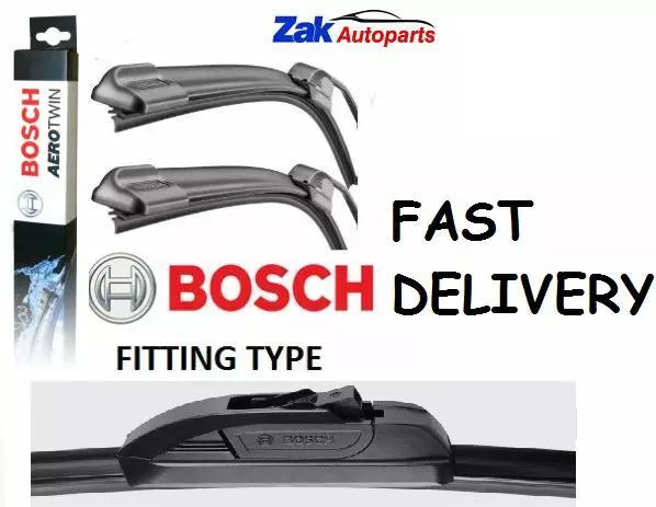 FOR VAUXHALL INSIGNIA (08-) all models FRONT FLAT WIPER BLADES BOSCH AEROTWIN