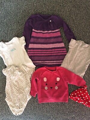 Baby Girl Bundle Of Clothes, Dress, Jumper, Hat & Vests, 12-18 Months, Disney