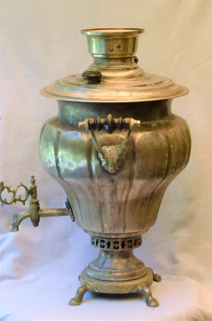 Original alter Samowar Holzkohle I.I.Medwedew Tula 1820-1850 Teekocher Samovar 3