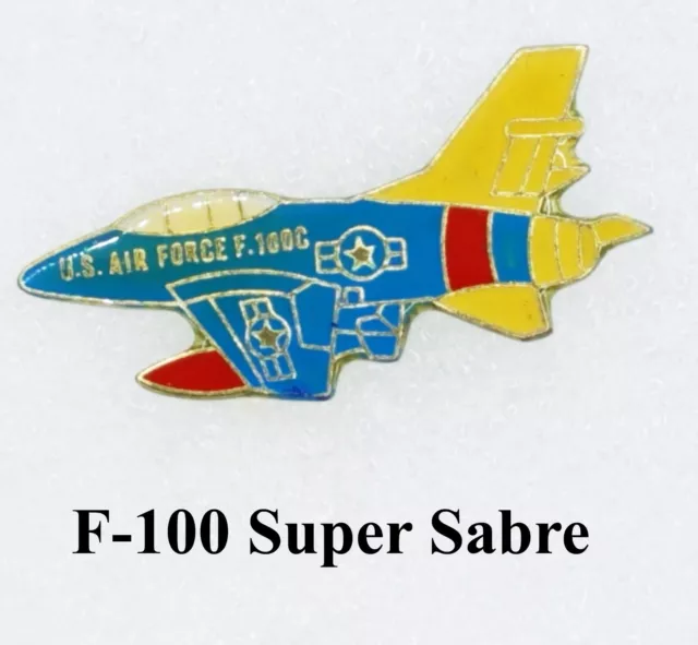 F-100 Super Saber - North American - 1-Pin US Air Force ANG Metal  Collectible