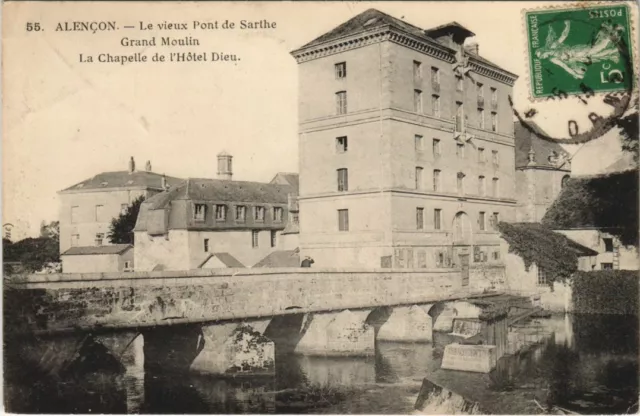 CPA ALENCON - vieux Pont de Sarthe-Grand Moulin-La Chapelle de l'Hotel (138316)