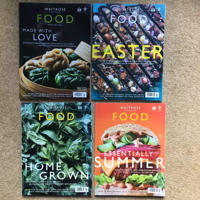 WAITROSE FOOD MAGAZINES Aug Sep Oct Nov Recipes 2022 Chocolate Cake BBQ