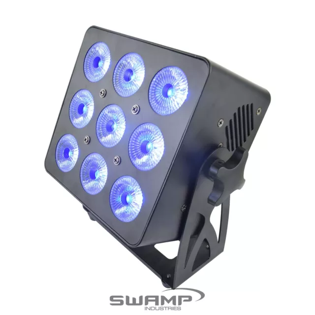 SWAMP Stage Lighting Compact LED DMX PAR - RGBW 9 LED - Pro Stage Light