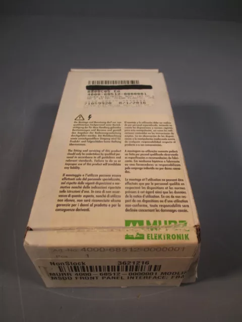 Murr Elektronik Electrical Box, Cover 4000-68512-0000001 3621216