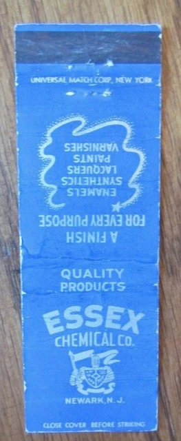 Knight On Matchbook Matchcover: Essex Chemical Company (Newark, New Jersey) -E13