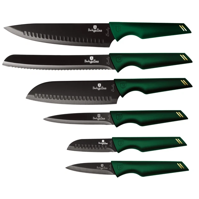 6-tlg Non-stick Messer-Set Messerset Berlinger Haus EMERALD Line BH-2591