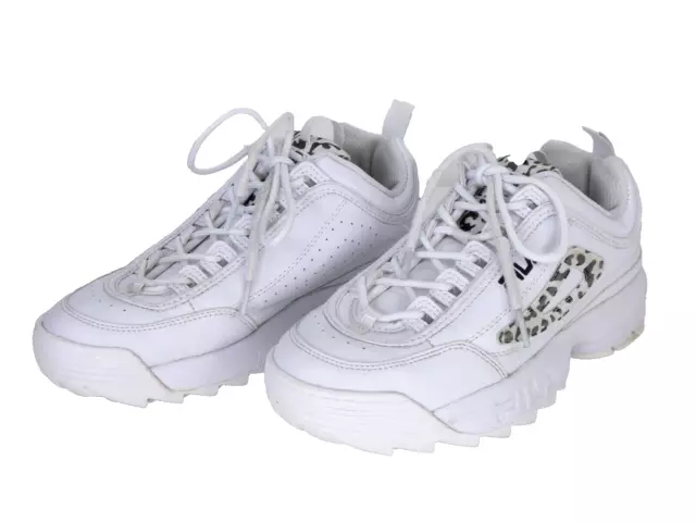 Fila chunky white trainers sales