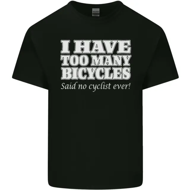 T-shirt top da uomo cotone Too Many Bicycles Said No Cyclist