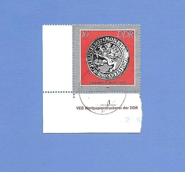 DDR DRUCKVERMERK 1986 - gestempelt°used/Bedarf - MiNr. 3040  "Histor. Münzen"