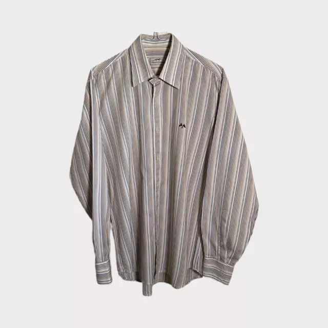 Vintage Thomas Burberry Shirt Striped Size Medium