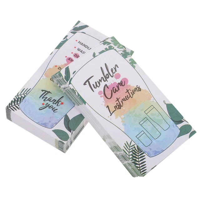 100 Sheets Cartes De Tasse En Verre Client Manuel