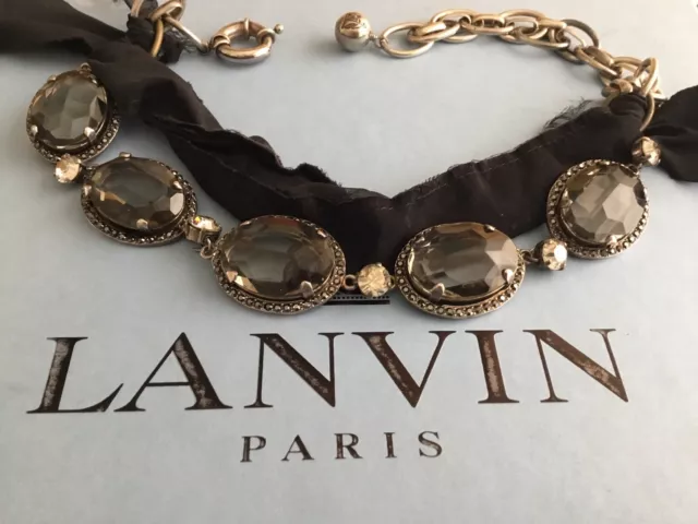100 % Auth LANVIN  Jewel Pendant Statment Necklace. Made in France. Stunning !