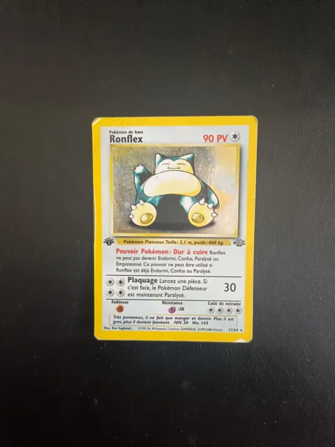 Pokemon Card Ronflex 11/64 Edition 1 Holo Jungle Wizards French