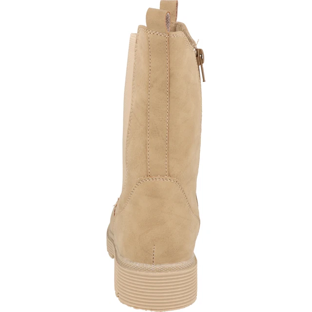 Indigo Fille Chaussures Chelsea Bottes Fourrées 454-134 Taupe Fermeture Éclair 3