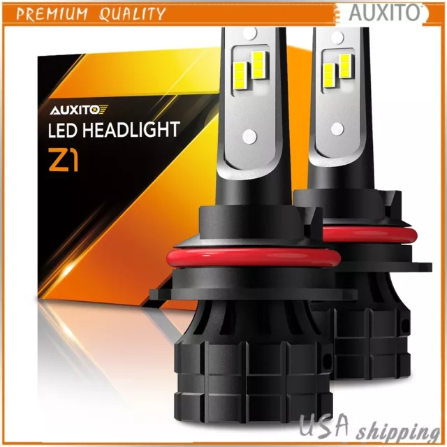 2X AUXITO HB5 9007 LED Headlight Kit Conversion Bulbs High Low Beam 6000K Bright