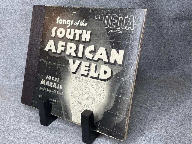 Josef Marais SONGS of the SOUTH AFRICAN VELD Decca 113 78 RPM Ultrasonic Clean Josef Marais SONGS of the SOUTH AFRICAN VELD Decca 113 78 RPM Ultrasonic Clean