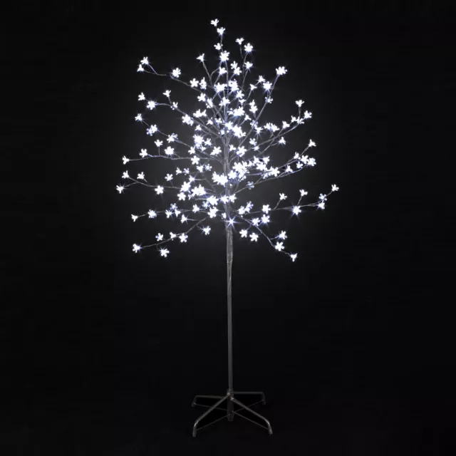 Arbre lumineux à fleurs 200 led Lumière Blanche Sapin de Noël  Décoration  H 150