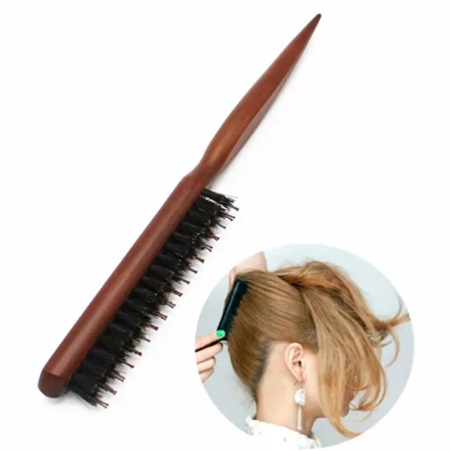 Spazzole per capelli salone professionale presa in giro pettine legno linea sottile HairbruUL