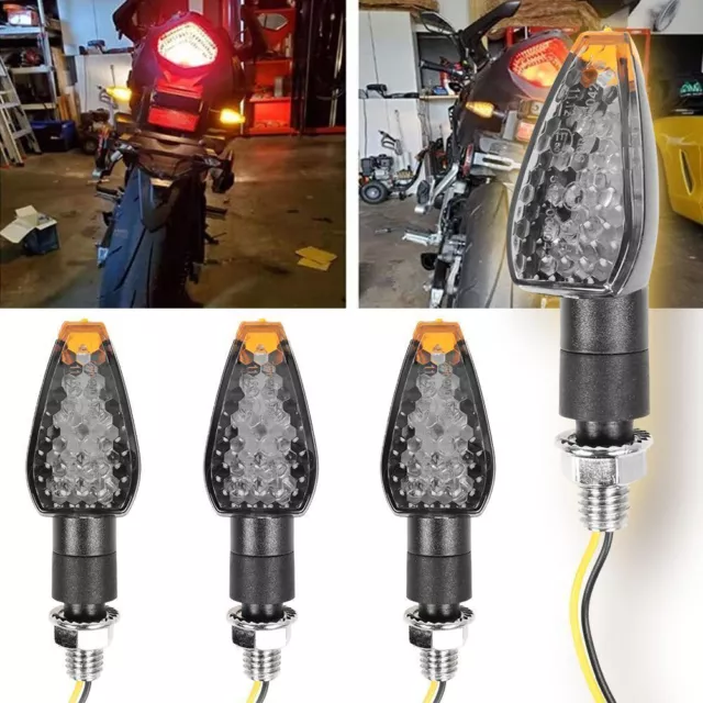 4x 12V Led Motorrad Blinker E-Geprüft Blinkleuchte Mini Universal Licht Roller 3