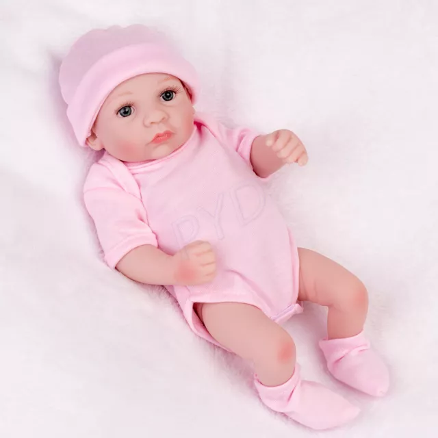 Realistic Reborn Baby Dolls Cute Girl Doll Full Body Soft Vinyl Silicone Newborn