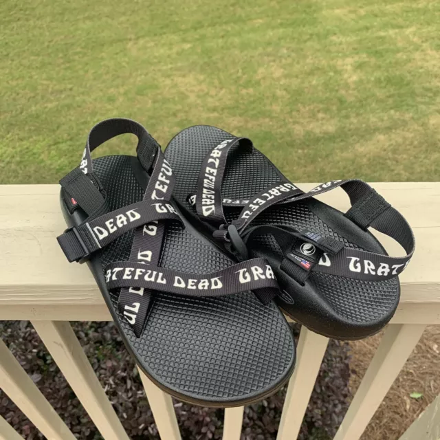 Chaco x Grateful Dead Z1 Sandals Men 13 Classic Strappy Black Deadhead NIB New 2