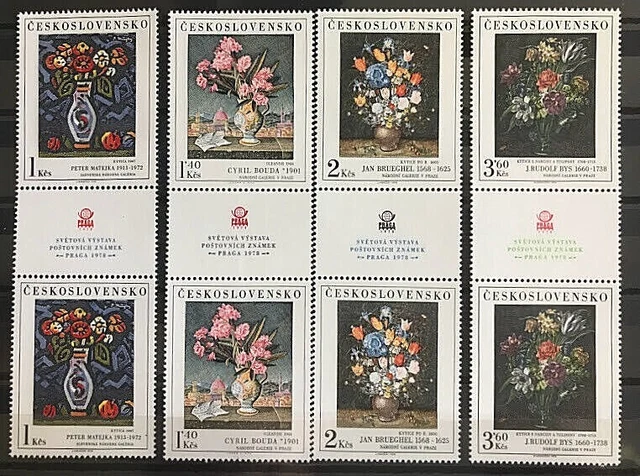Tschechoslowakei 1976, Mi. Nr. 2351 - 2354 - 2er Streifen mit Zf, postfrisch