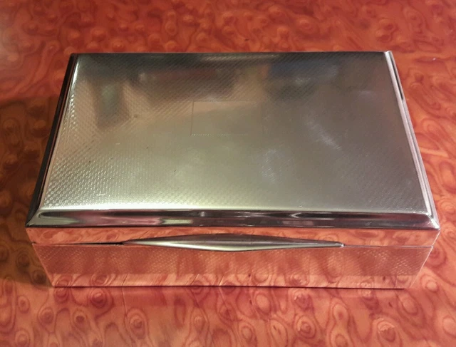 SPLENDIDA VECCHIA SCATOLA PORTAGIOIE/PORTASIGARETTE Argento 800