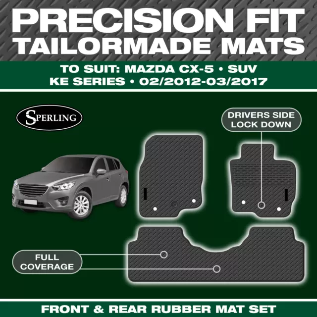 For Mazda CX-5 KE Series 2012-2017 Custom Car Floor Mats Rubber Black