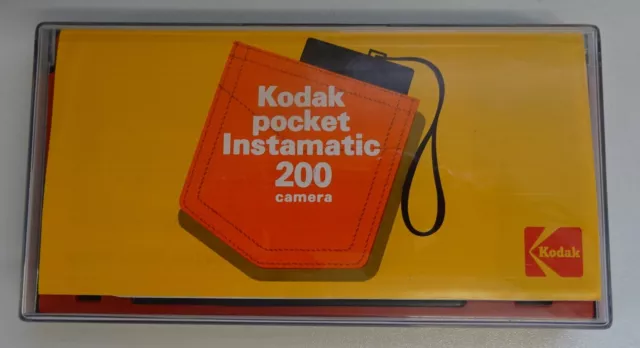 Vintage Kodak Pocket Instamatic 200 Camera Boxed With Manual 1970'S