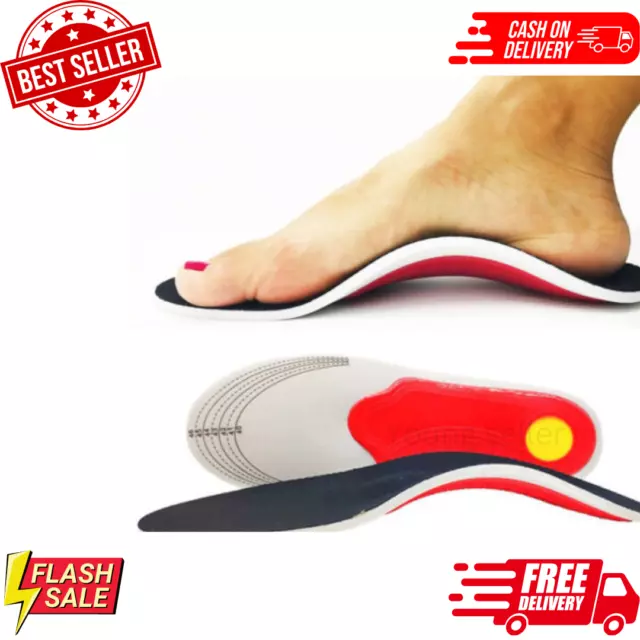 Orthotic pro Insoles Arch Support Heel Cushion Plantar Fasciitis Orthopedic UK