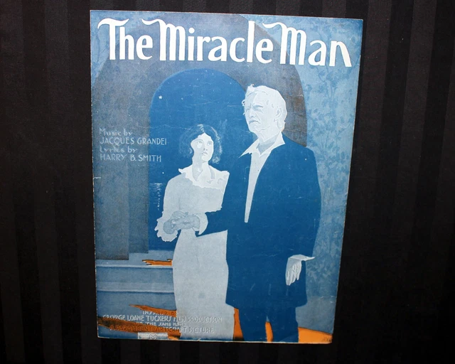 VINTAGE 1919 SHEET music, early MOVIE film soundtrack - MIRACLE MAN ...
