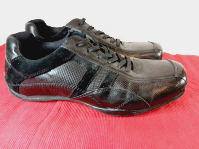 Redtape Men's Black Leather Trainers Size 10 Uk 3