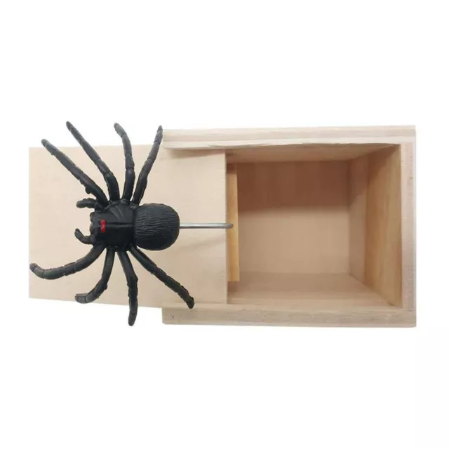 Halloween Spider In A Box Prank Doll Play Gag Joke Scare Fake Spider Hidden Gift