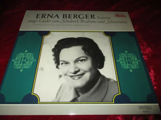 LP-Erna Berger,Sopran-singt Lieder von Schubert,Brahms und Schumann-Sehr gut !--