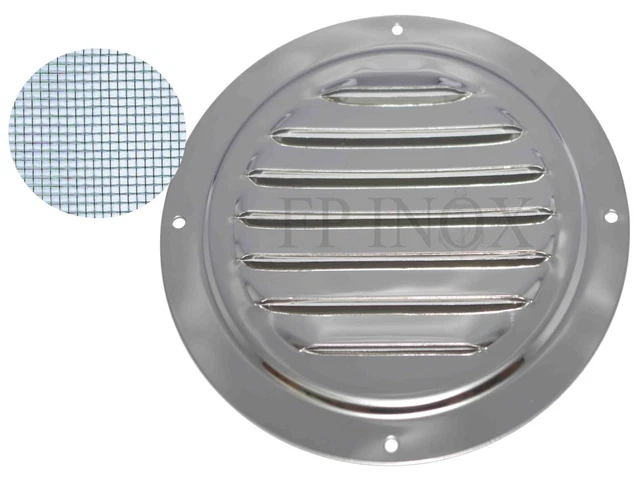 Grille D'Aération Rectangulaire 340x116 Mm Avec Moustiquaire - Inox, Marque FP INOX