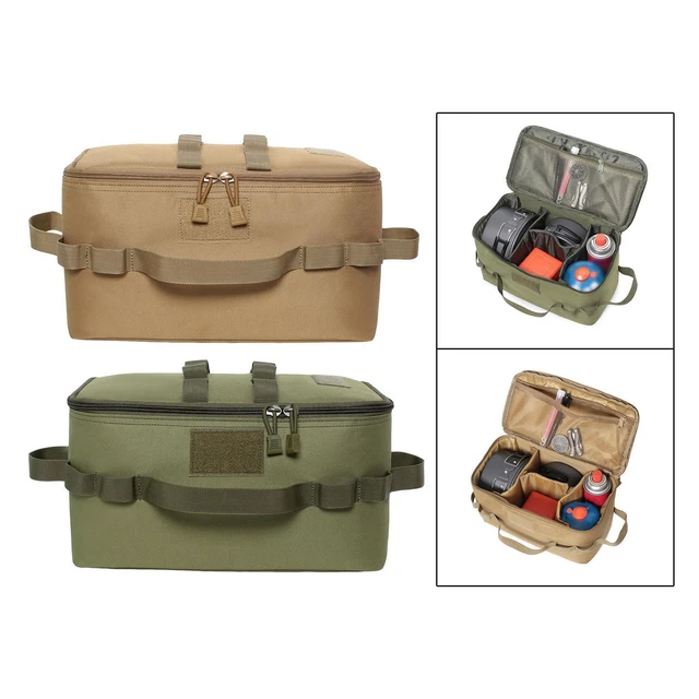 Camping en plein air sac de rangement poches pêche outil organisateur jaune et