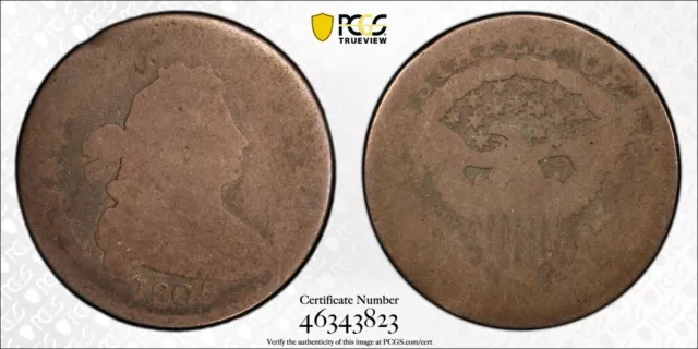 1805 Draped Bust Dime 5 Berries PCGS FR02 Nice and Original                 2805