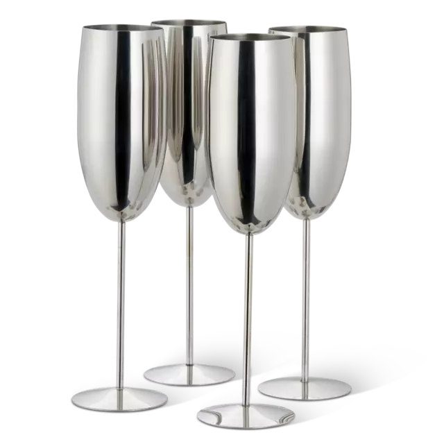 Champagne Glasses Flutes Prosecco Flutes Stainless Steel Christmas Xmas Gift