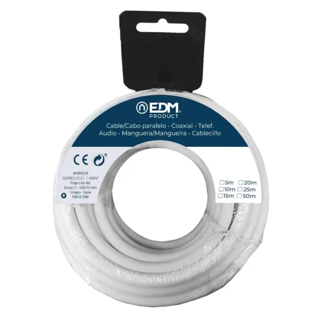 EDM 28005 Parallel Spool, White, 25 m