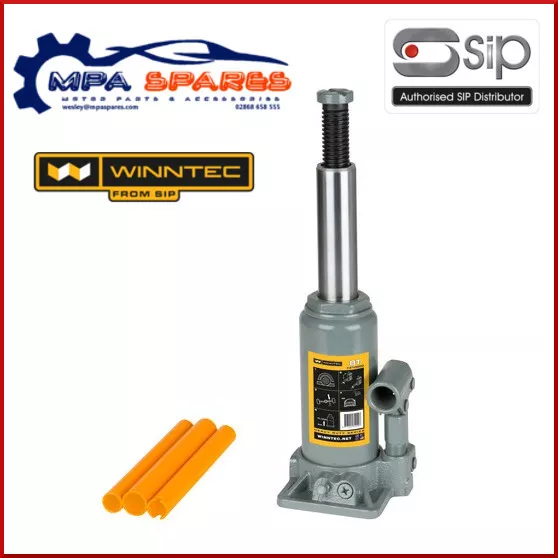 Sip 09864 Winntec 8 Ton Bouteille Cric - 205mm -> 390mm Avec 60mm Extension