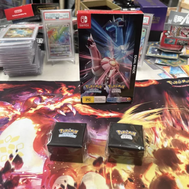 Pokemon Brilliant Diamond and Shining Pearl Dual Pack Nintendo Switch With Pins