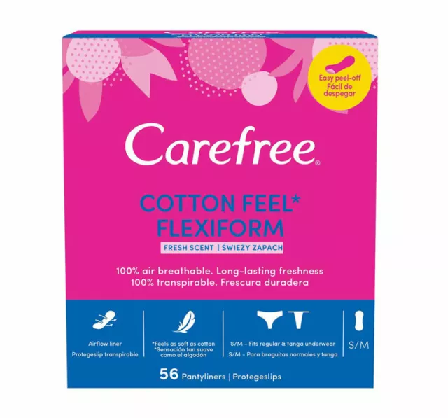 Carefree Cotton Flexiform Fresh Scent Slipeinlagen 56 Stück