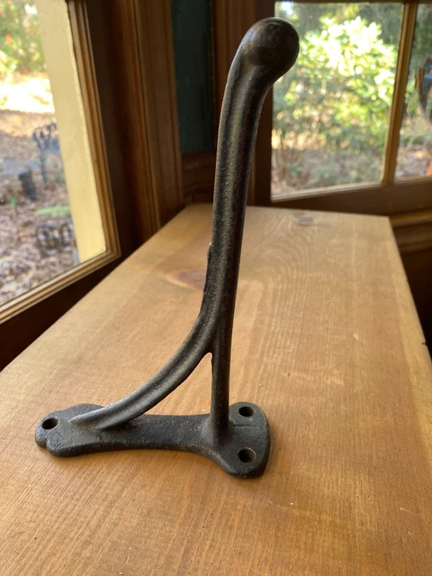 Antique Cast Iron Harness Hook 7 1/2" Bridle Tack Bracket Heavy Barn Hanger 5