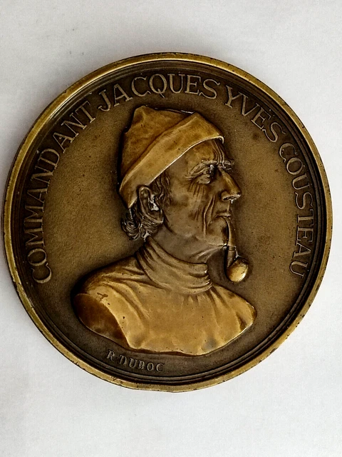 Médaille Commandant Jacques Yves Cousteau de R. Duboc, au dos La Calypso - Collection