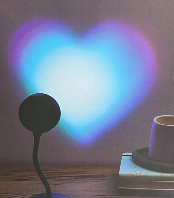 NEW Typo USB Operated Sunset Lamp with Heart Shaped Light 10 x 26.6cm RRP$49.99