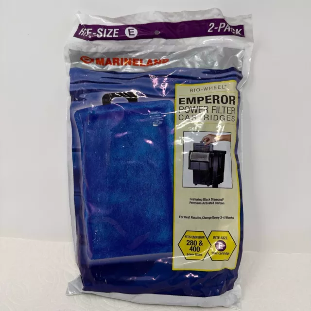 Marineland Filter Cartridge Rite-Size Emperor E 2-Pack PA0137-02 11-21696 GLA